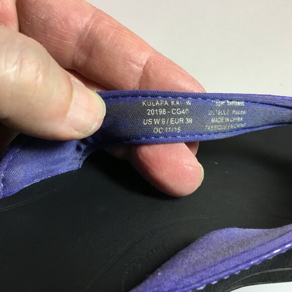 OluKai Kulapa Kai Flip Flops Size 9 Thong Sandals Purple Textured Comfort Beach - Picture 9 of 10